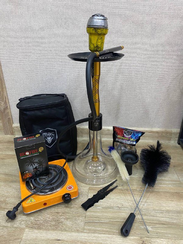 Кальян со всеми аксессуарами и углями, сумка