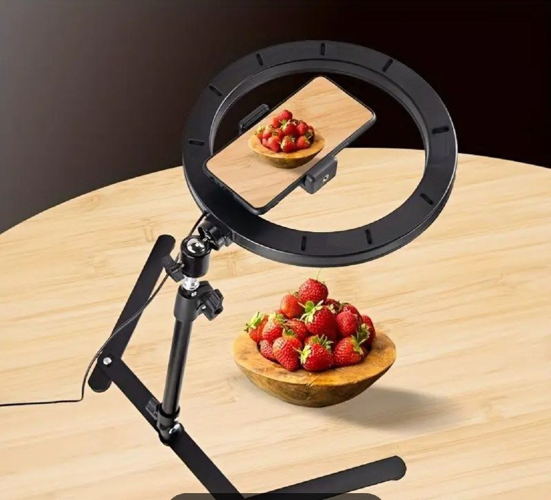 Кольцевая лампа с треногой, новая