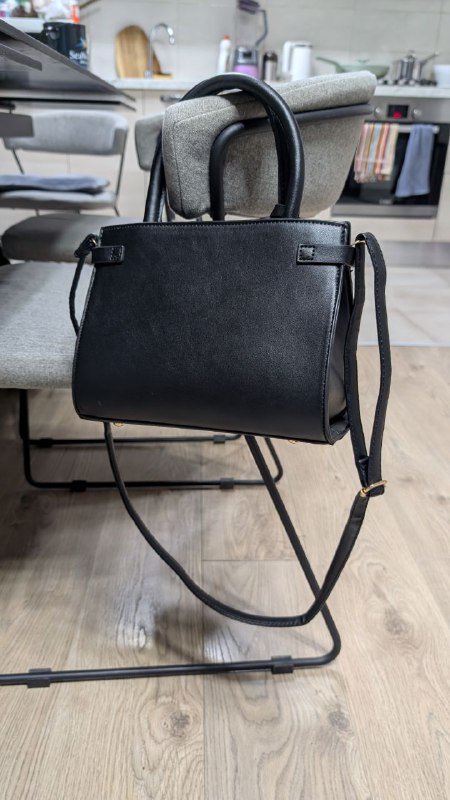 Черная сумка с подвесным кошельком, средняя черно-серая сумка 9