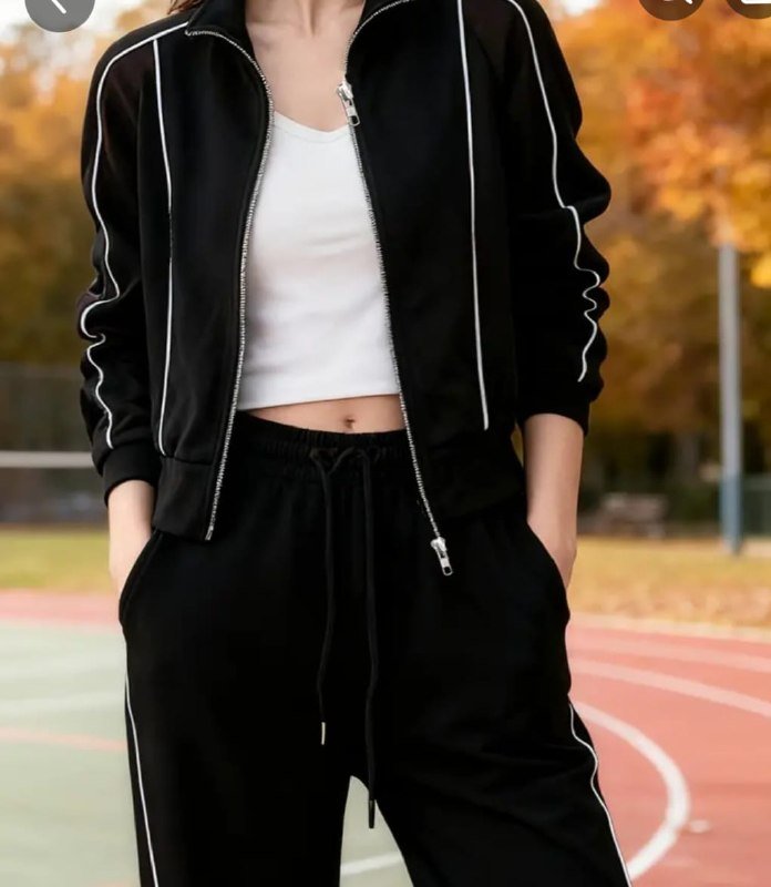 Женский спортивный костюм черный размер М-L