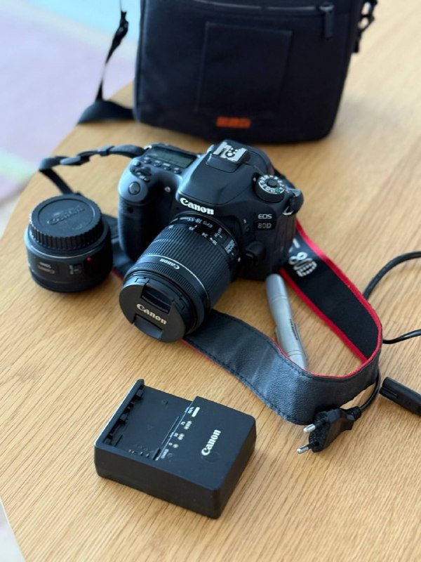 Canon 80D камера, 50mm, 18-55mm, 3 SD 32Gb карты 5