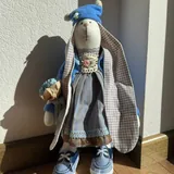 Тканевая игрушка зайка, декоративная подушка 1
