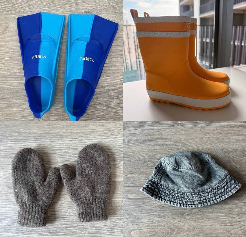 детские ласты 29-30, резиновые сапоги 30, шерстяные варежки 4-5л, панама