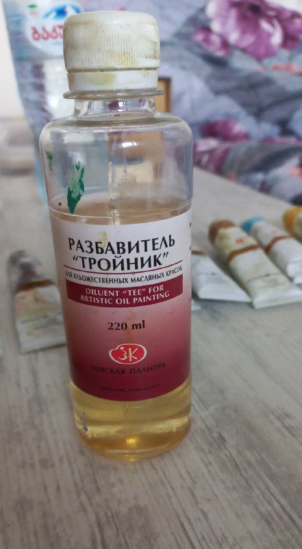Набор для рисования с мольбертом, масляными красками, кистями 3