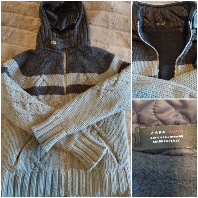 Мужская теплая куртка-жакет ZARA L