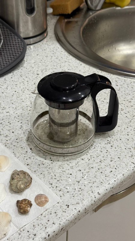 Чайник заварочный стекло пластик 600 мл