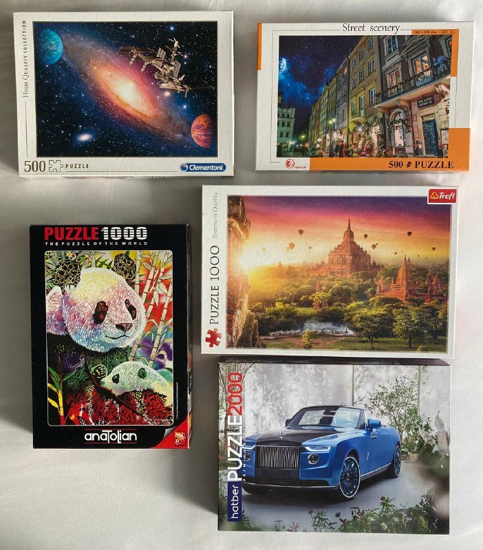 Пазлы Европейские улочки, Космос, Панды, Античный храм, Кабриолет Rolls-Royce Phantom