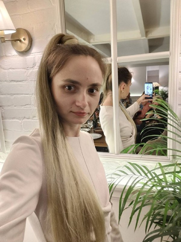 Искусственный хвост блонд-амбре 80 см