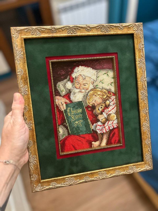 Вышивка Dimensions Рождественские истории в багете 3