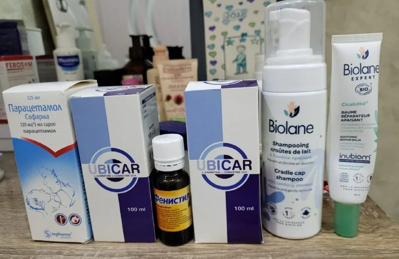 Фенистил, Ubicar, Парацетамол, Biolane