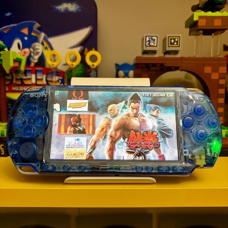 PSP 3000 Crystal Blue портативная ретро консоль