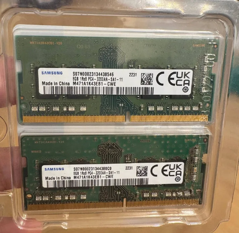 Оперативная память DDR4 SODIMM для ноутбука 1