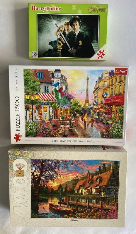 Пазлы Гарри Поттер 96 шт, Париж 1500 шт, Закат 4000 шт