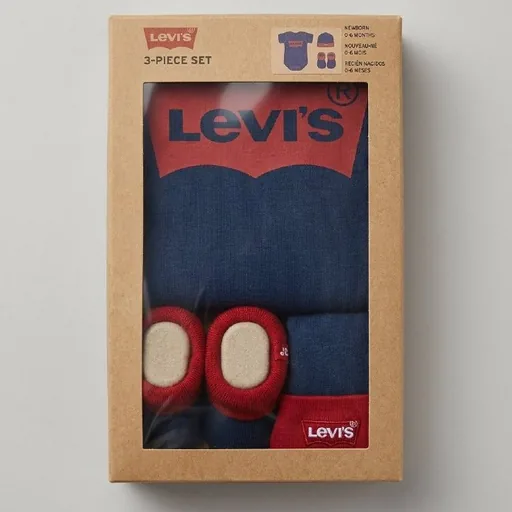 Детский набор Levi's, боди, шапочка, носочки