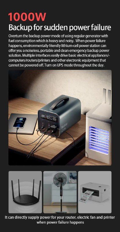 Портативная электростанция Yoobao EN1000S 1100 Вт 4