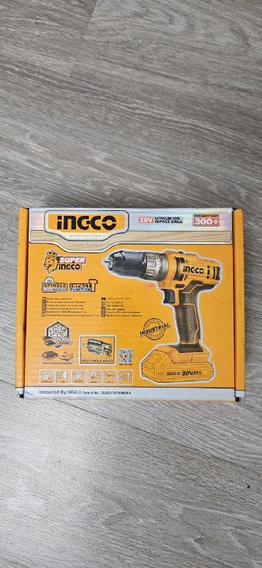 Аккумуляторный ударный дрель-шуруповерт Ingco 20V