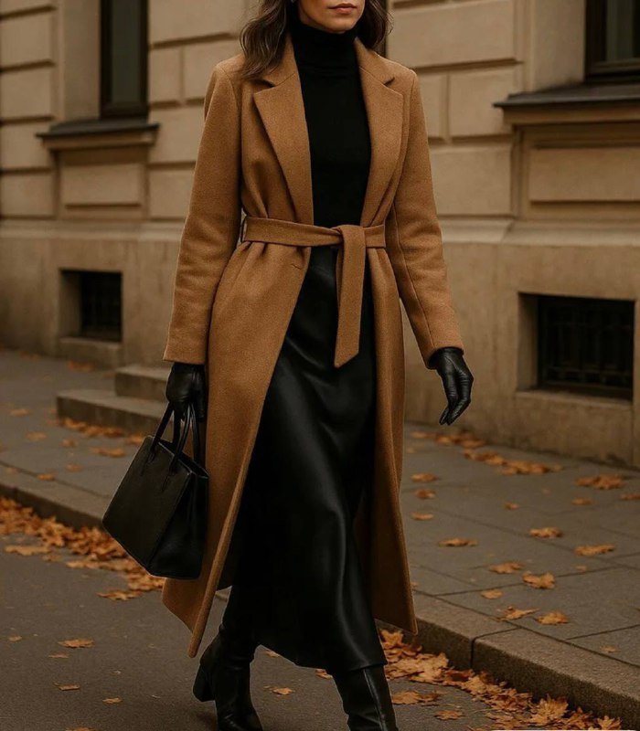 Юбка Zara классическая длинная атласная черная M