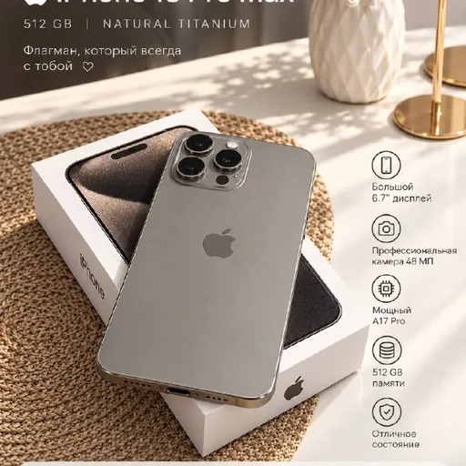 iPhone 15 Pro Max 512 GB Natural Titanium
