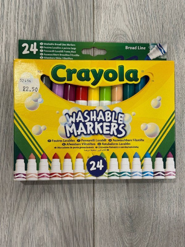 Фломастеры Crayola washable, 24 цвета