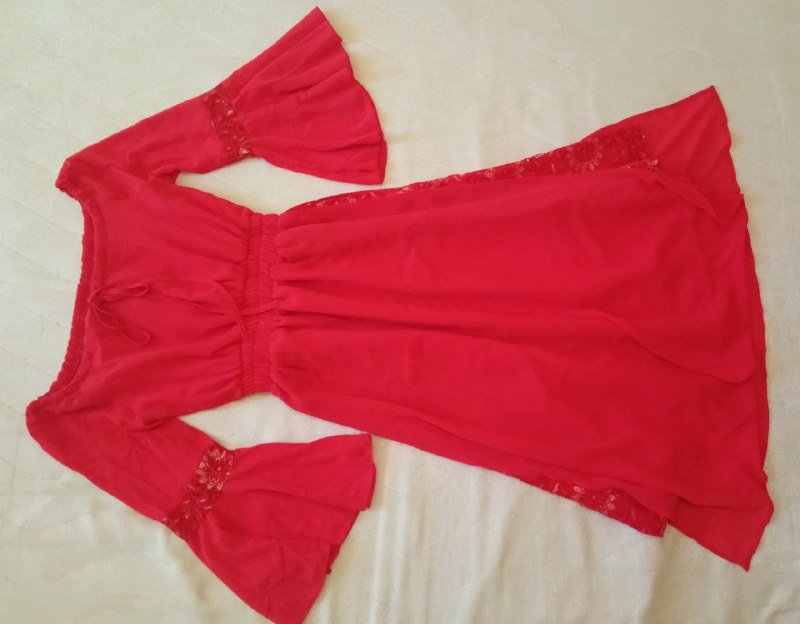Красное платье женское XS S M