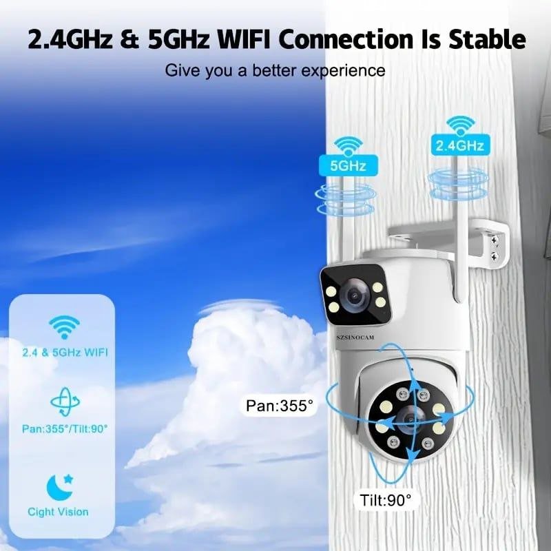Wi-Fi камера безопасности с двойным объективом 7