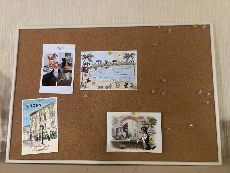 Пробковая доска 60х40 см