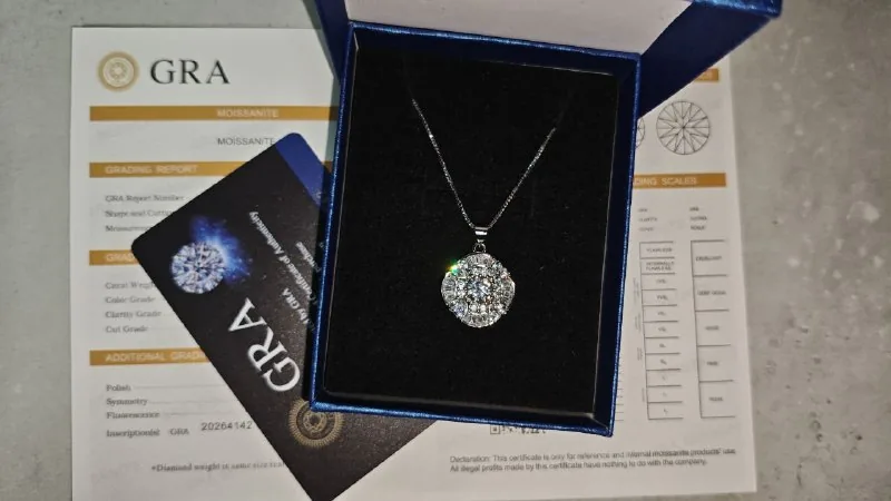 Moissanite jewelry, 925 sterling silver 1