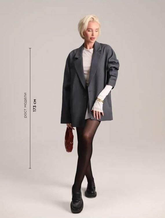 Пиджак оверсайз L-XL женский 4