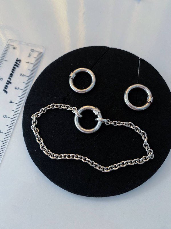 Комплект украшений TOUS серебро 925 серьги, браслет