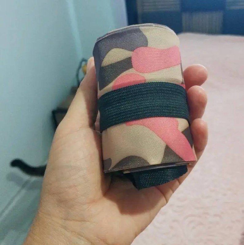 Вместительная складная камуфляжная сумка с ремнем 4