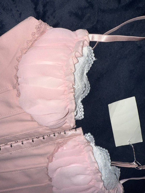 Новый розовый корсет размер S 4