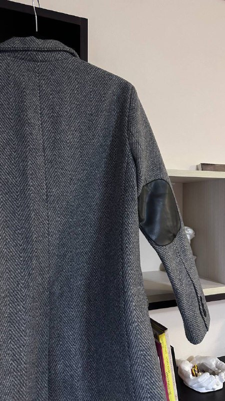 Пальто-пиджак из шерсти, размер М 2