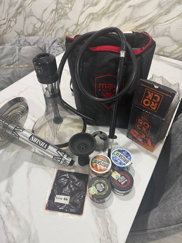 Кальян с комплектом и табаком