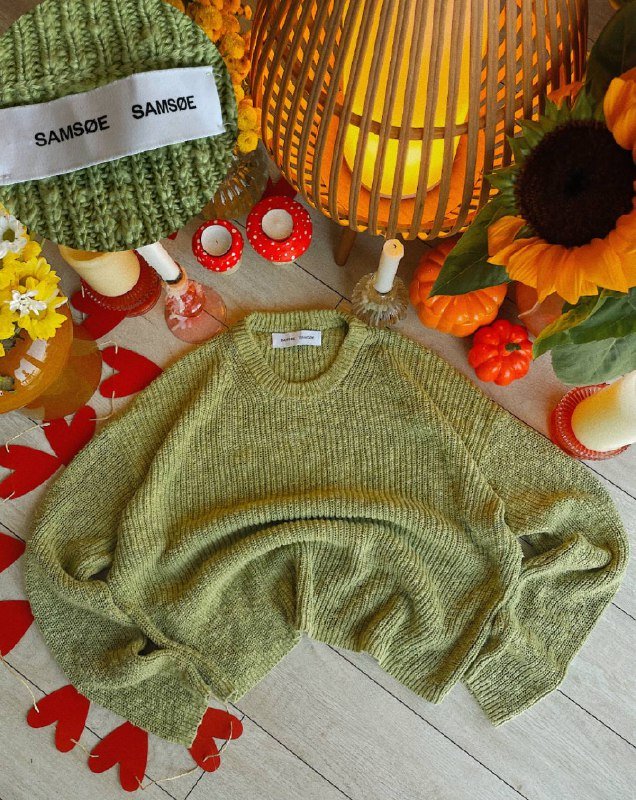 Свитер Samsoe Samsoe оверсайз XS хлопок лён