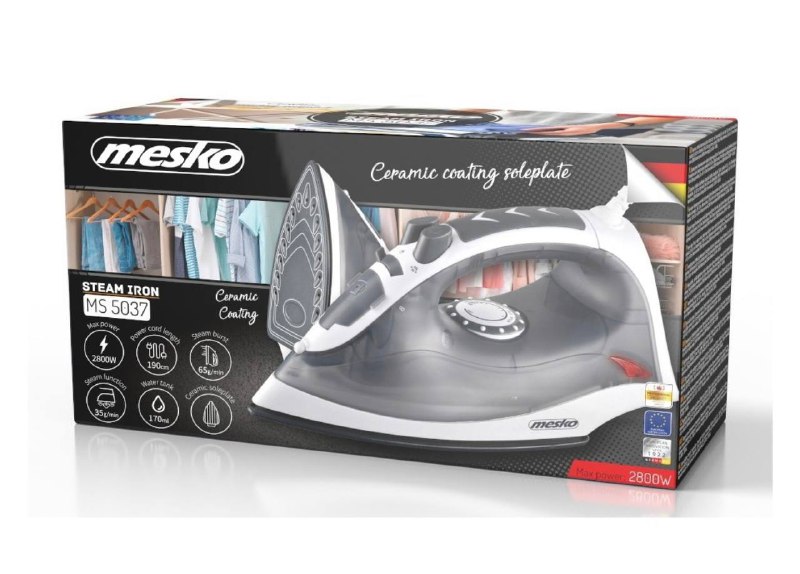 Новый керамический паровой утюг Mesco 5037 3