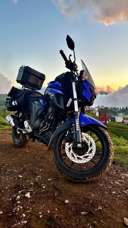 Yamaha fz25 мотоцикл 2022 250 кубов с кофрами и доп светом 5