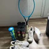 Теннисный рюкзак Babolat, мячи Penn и Dunlop, ракетка Head, кроссовки Nike 2