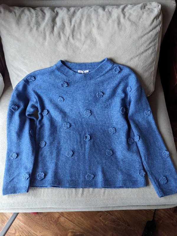 Голубой джемпер SELA, размер S 4