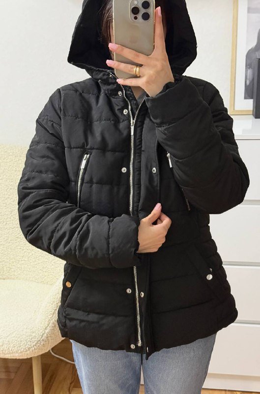 Сумка Mango, пуховик H&M, поло Blue Harbour, шапка H&M, джинсы Calvin Klein 5