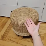 Небольшой джутовый пуфик 5