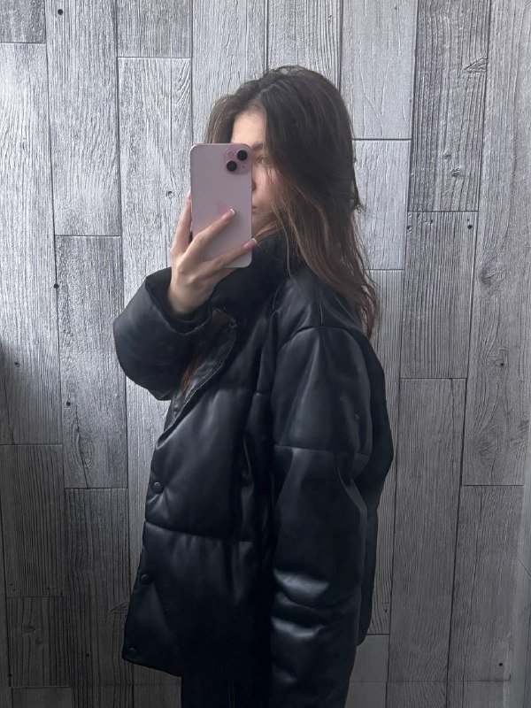 Женская куртка из искусственной кожи VILET, размер М 2