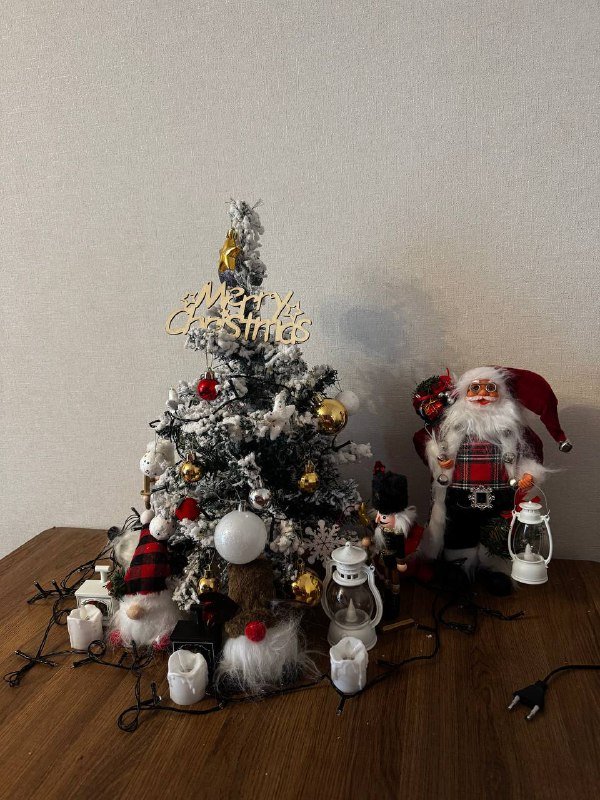 Зеркало, весы Xiaomi, весы кухонные, елочка с игрушками 4