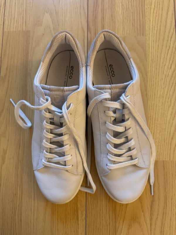 Мужские белые кожаные кеды ECCO street lite размер 43 3