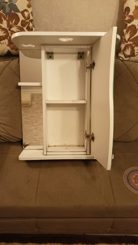 Полка в ванну с зеркалом, шкафчик для ванны 3