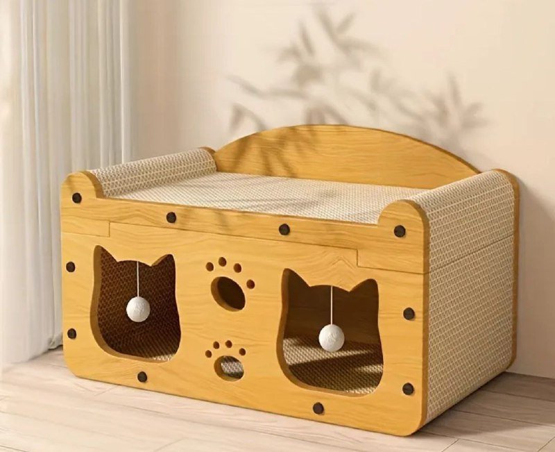 Домик когтеточка лежанка 3в1 для кошек