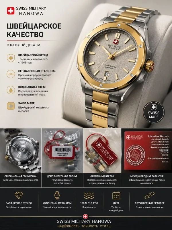 SWISS MILITARY HANOWA часы