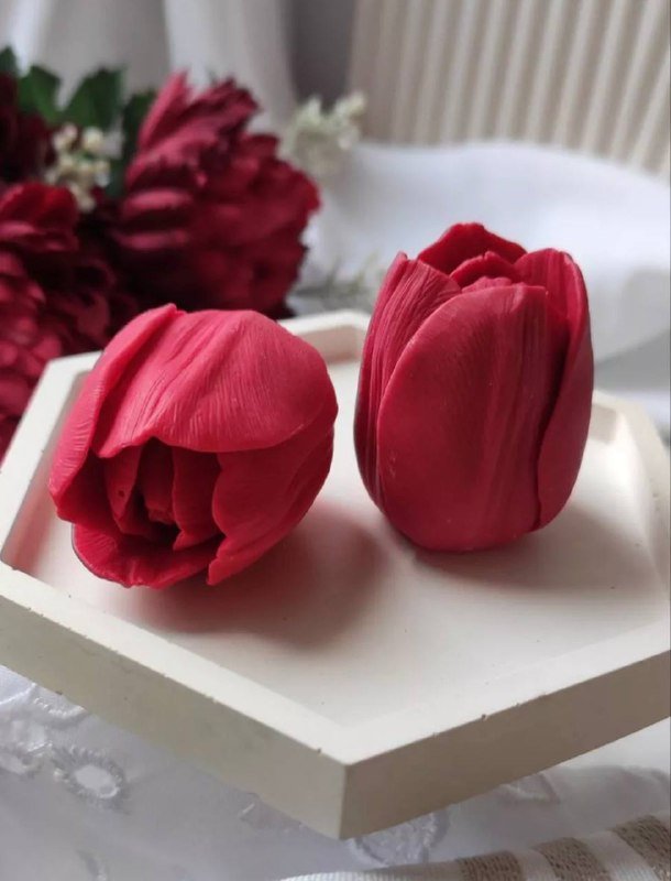 Молды силиконовые для творчества, цветы, бутоны, листья 6