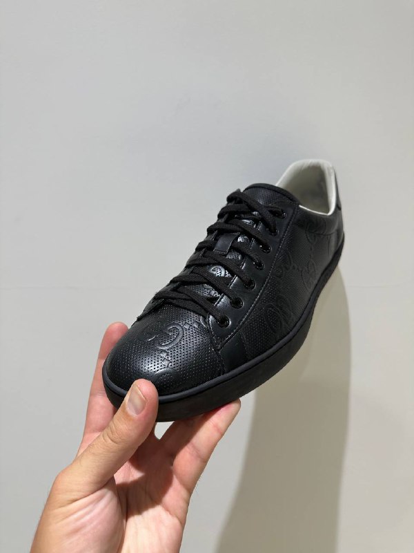 Мужские кроссовки Gucci Ace черные GG размер 45 3