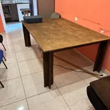 Стол из фанеры и офисные стулья 2