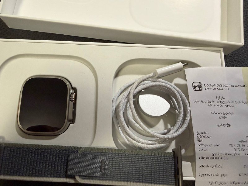 Apple Watch Ultra 2 49mm Titanium, ремешок Green/Gray Trail Loop 4